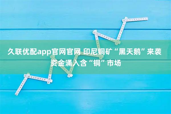 久联优配app官网官网 印尼铜矿“黑天鹅”来袭 资金涌入含“铜”市场